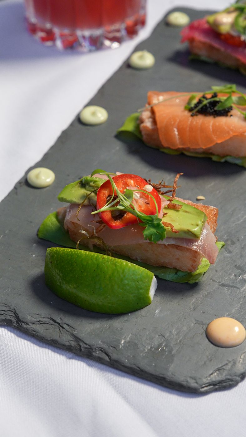 Avocado crudo bite